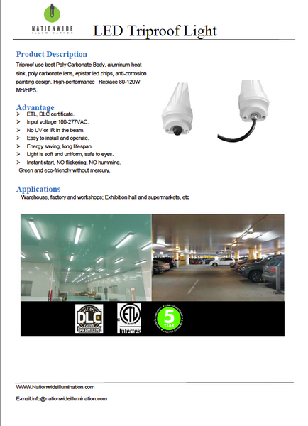 40w LED Vapor Proof Light