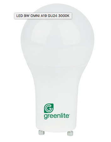 Greenlite 9W LED Bulb GU24 Dimmable